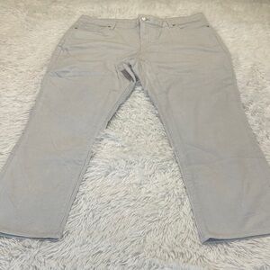 Lands' End Light Gray Corduroy Pants WOMENS SIZE 14P